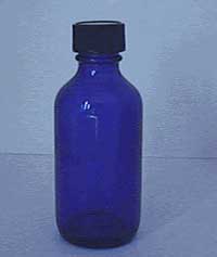 Photo of blue mixing bottle, offered for use with the Athena Pheromone products/